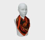 100% Silk Scarf — Interior Scene — Sunrise Ombré with Orange