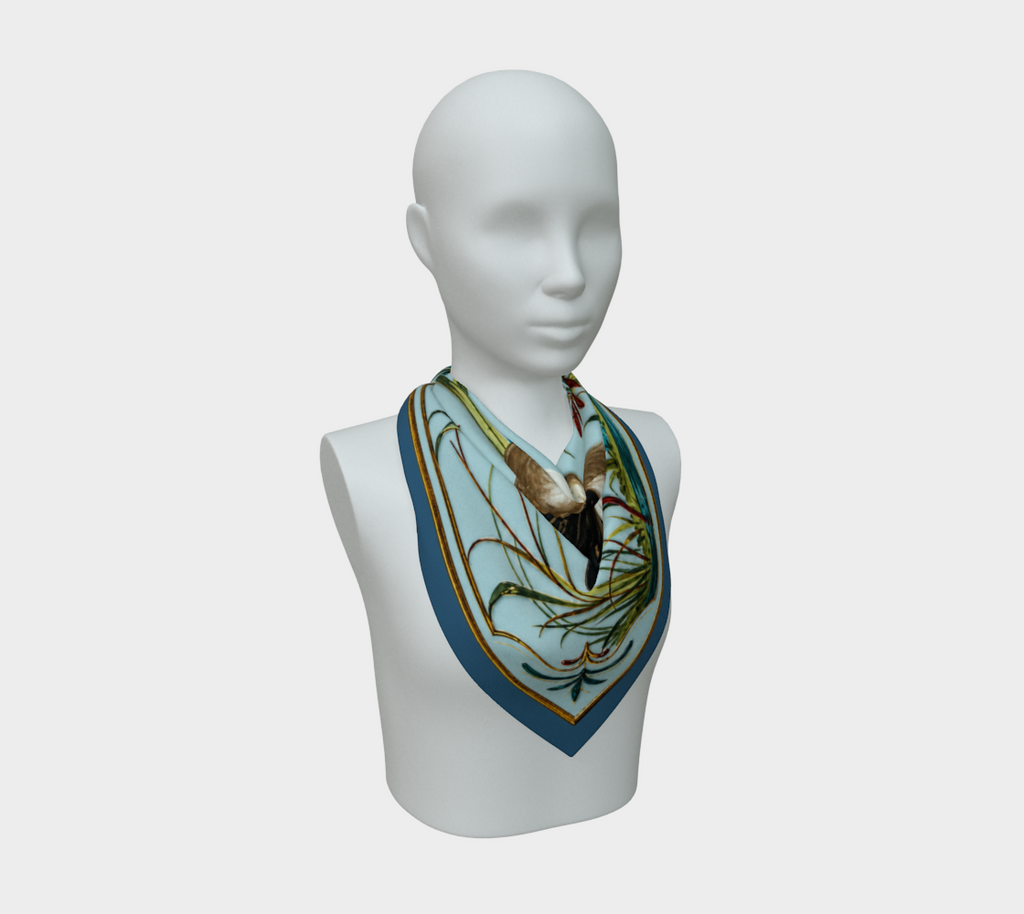 Art Nouveau 100% Silk Scarf — The Heron Collection
