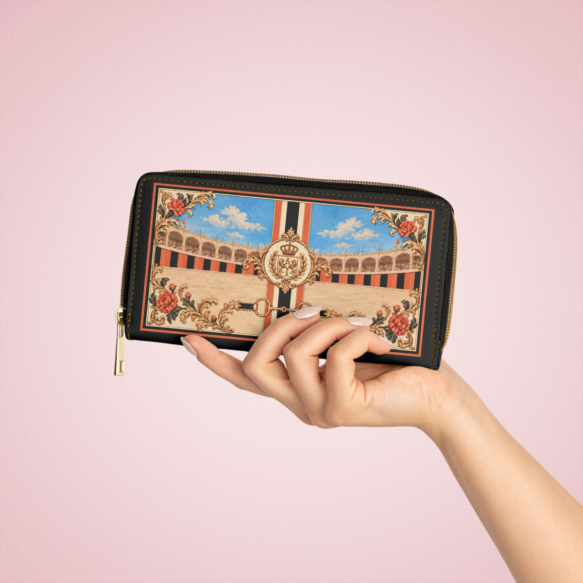 The Matador Collection-Zip Wallet-Orange and Black