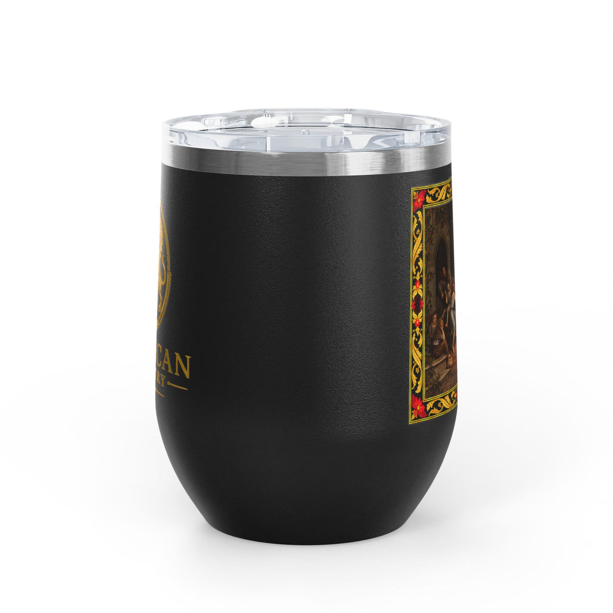 12oz Wine Tumbler — Witches' Dance in Black or Red