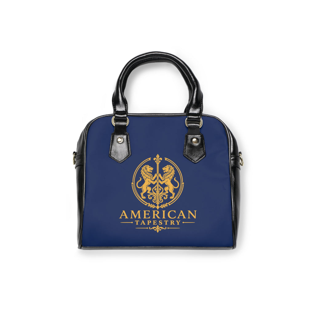 The Matador Collection-Satchel Bag-Yellow Bull Cameo with Navy