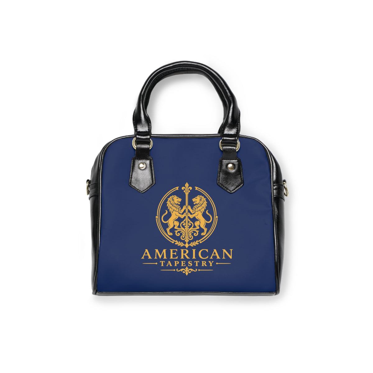The Matador Collection-Satchel Bag-Yellow Bull Cameo with Navy