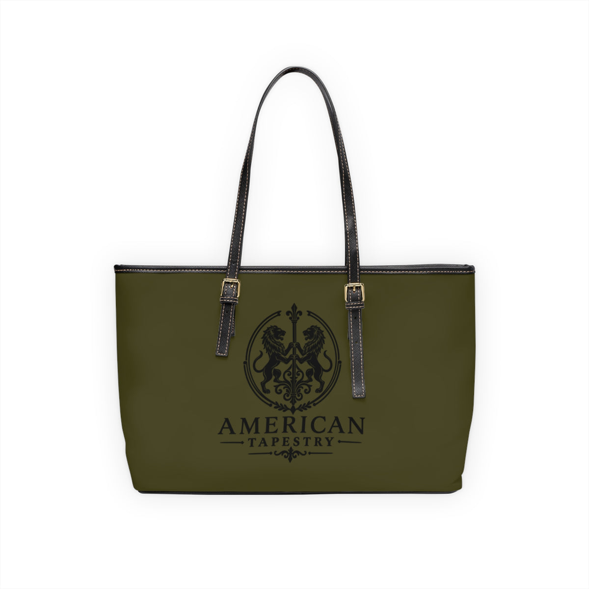 The Matador Collection-Tote-Red Cameo Bull with Olive