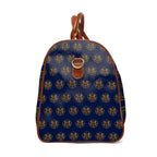 Duffle Bag — Inspired by Louis C. Tiffany (1848–1933) and a French Teacup and Saucer — Gold Lions on Navy