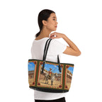 The Matador Collection-Tote-Red Cameo Bull with Olive