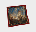 100% Silk Scarf — Return of the Constitution — Crimson Border