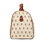 Duffle Bag — Inspired by Louis C. Tiffany (1848–1933) and a French Teacup and Saucer — Gold Lions on Cream