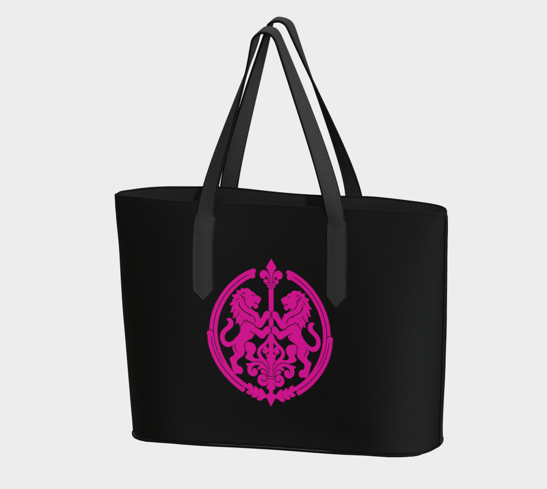Tote-Rainbow Lions — Inspired by Louis C. Tiffany (1848–1933) — Pink