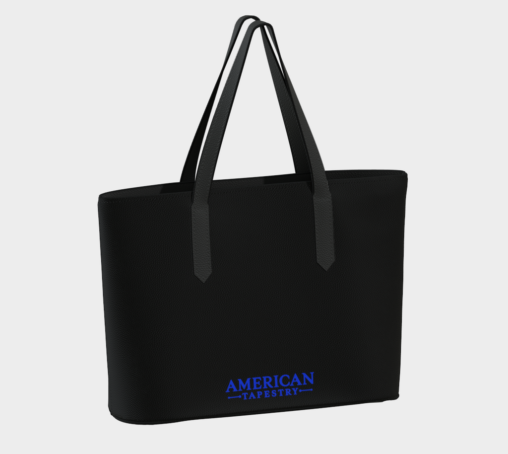 Tote-Rainbow Lions — Inspired by Louis C. Tiffany (1848–1933) — Blue