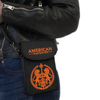 Crossbody Phone Case & Wallet — Rainbow Lions — Inspired by Louis C. Tiffany (1848–1933) — Orange