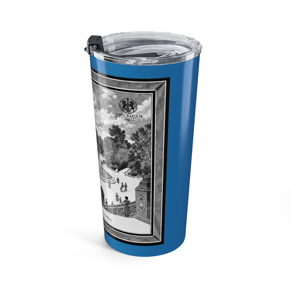 20 oz Steel Tumbler — Bethesda Fountain, Central Park, NYC — Archival Blue