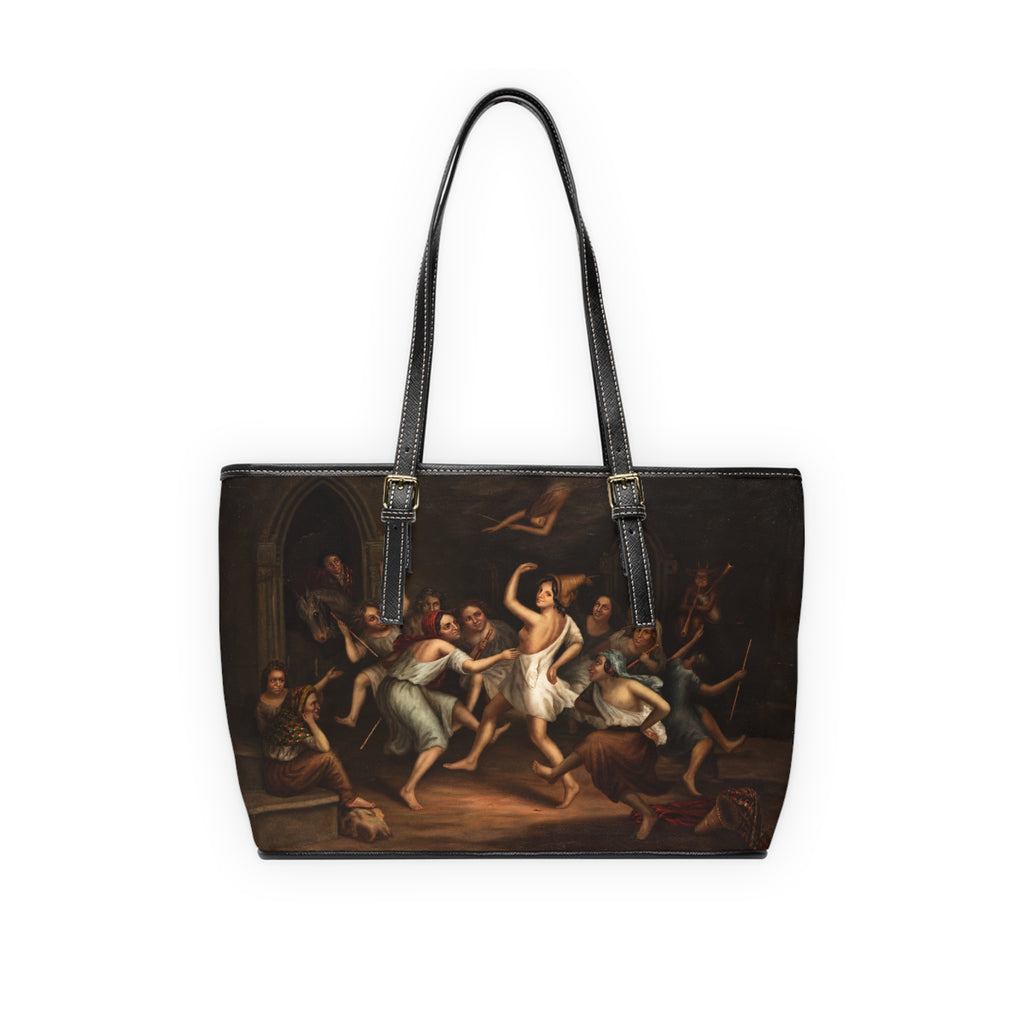 Tote Bag — Classical Ballet Painting Print PU Shoulder Tote
