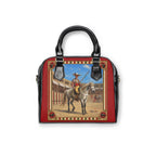 The Matador Collection-Satchel-Red Cameo Bulls with Red