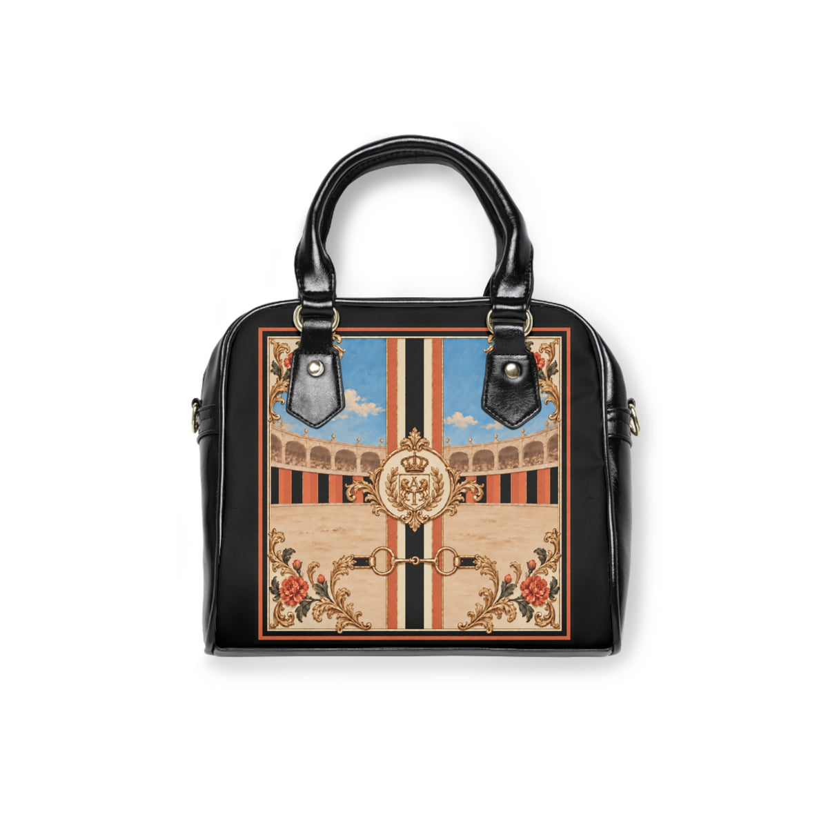 The Matador Collection-Satchel Bag-Orange and Black