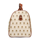 Duffle Bag — Inspired by Louis C. Tiffany (1848–1933) and a French Teacup and Saucer — Gold Lions on Cream