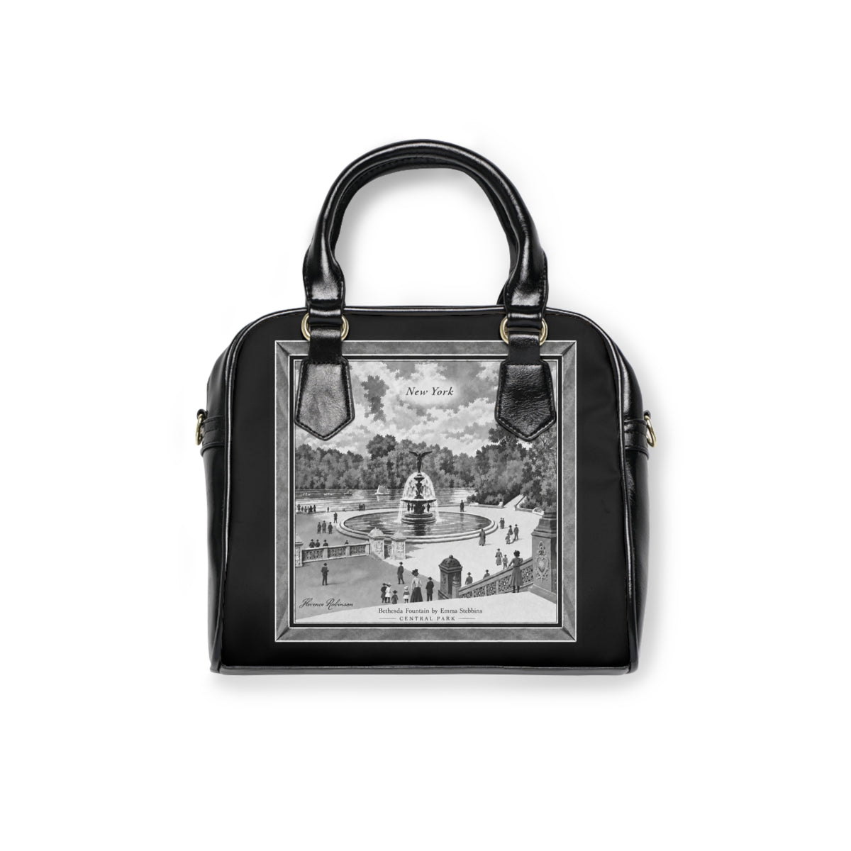 Satchel Bag— Bethesda Fountain, Central Park, NYC — Archival Black