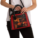 Satchel Bag — Interior Scene — Sunrise Ombré with Red
