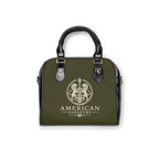 The Matador Collection-Satchel-Red Cameo Bulls with Olive