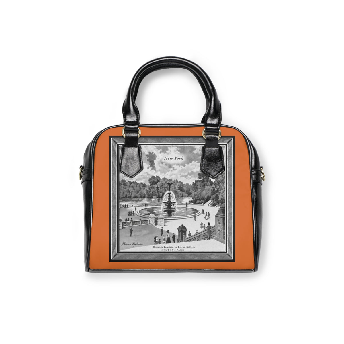 Satchel Bag  — Bethesda Fountain, Central Park, NYC — Archival Orange