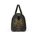 Barrel Bag — Inspired by Louis C. Tiffany (1848–1933) and a French Teacup and Saucer — Gold Lions on Black