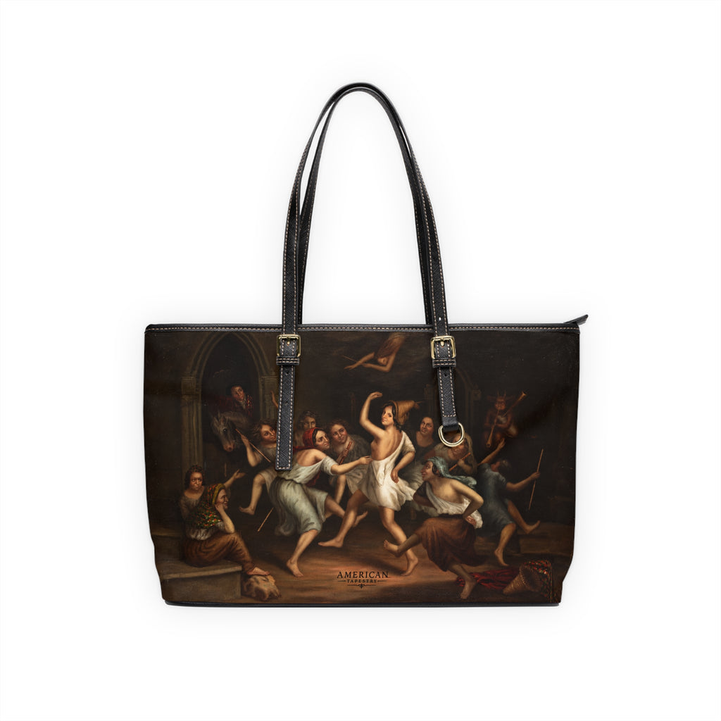 Tote Bag — Classical Ballet Painting Print PU Shoulder Tote