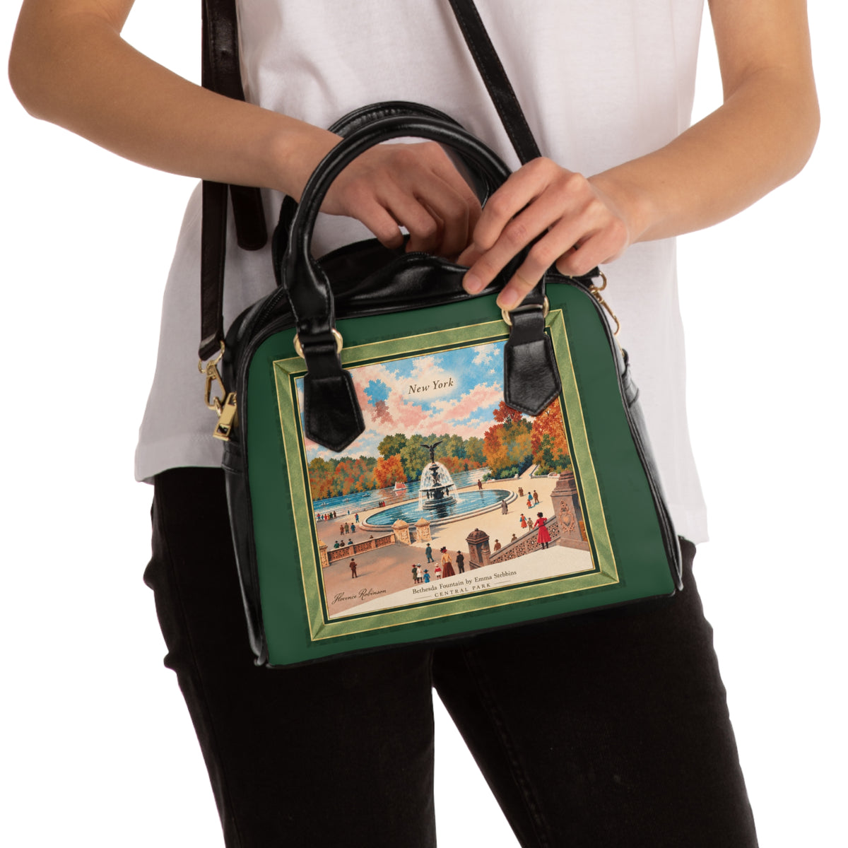 Satchel Bag — Bethesda Fountain, Central Park, NYC — Green