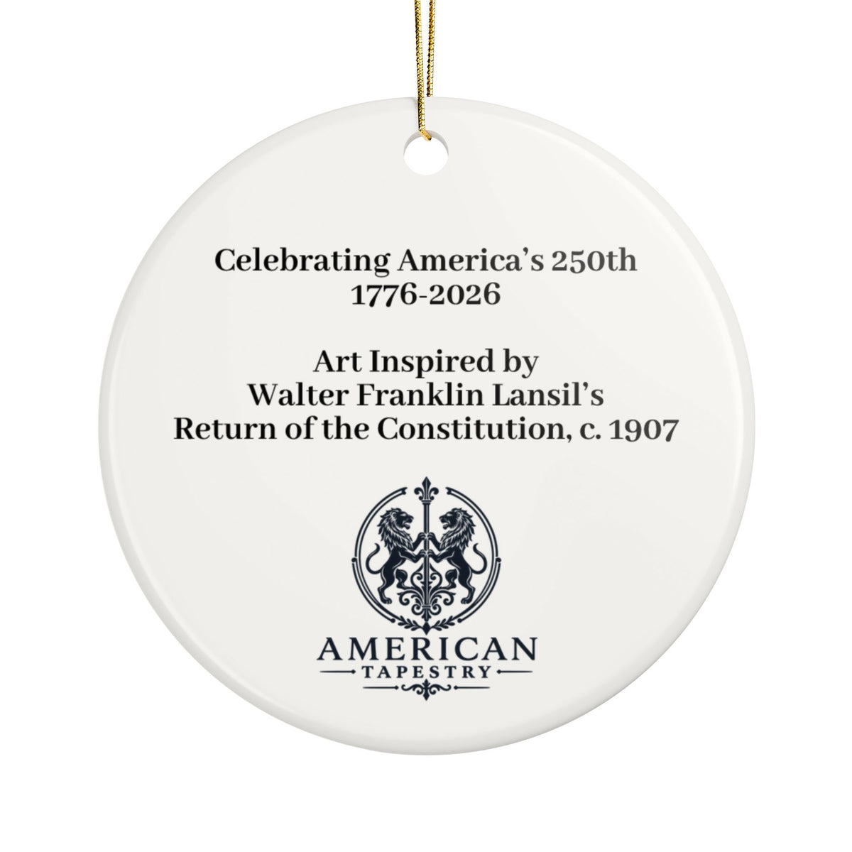 Ornament  — USS Constitution Celebrating America's 250th Anniversary