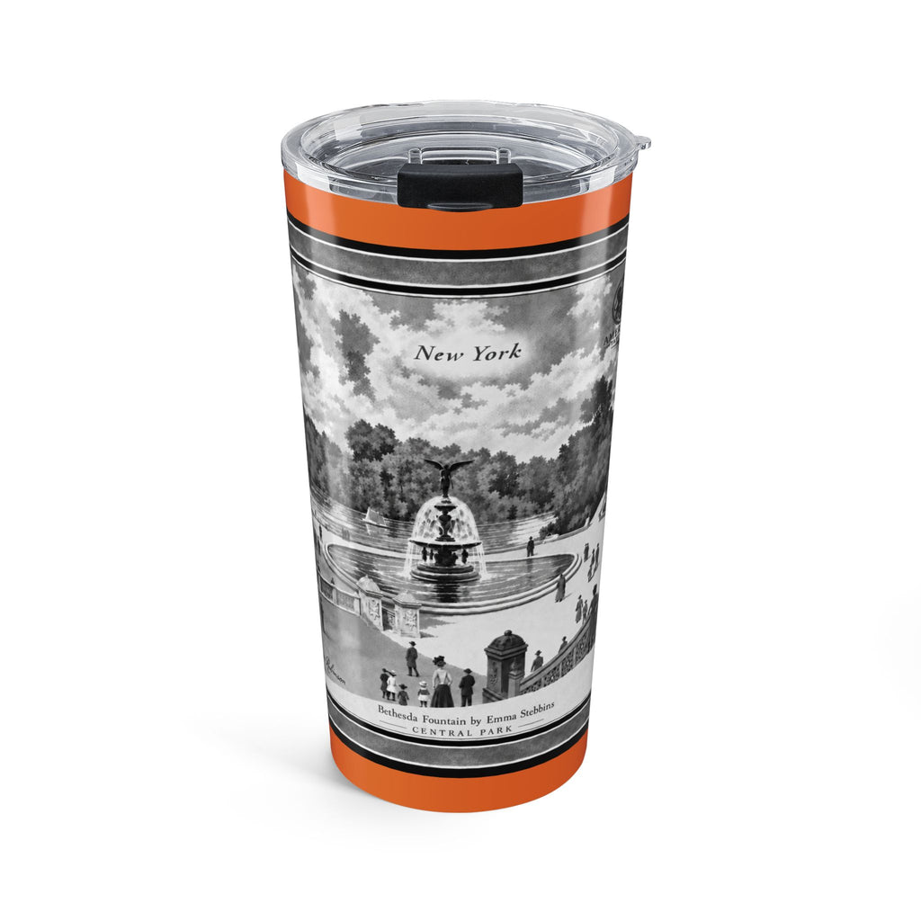 20 oz Steel Tumbler — Bethesda Fountain, Central Park, NYC — Archival Orange
