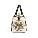 Barrel Bag — Inspired by Louis C. Tiffany (1848–1933) and a French Teacup and Saucer — Gold Lions on Antique White