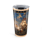 20 oz Tumbler — USS Constitution — Cream