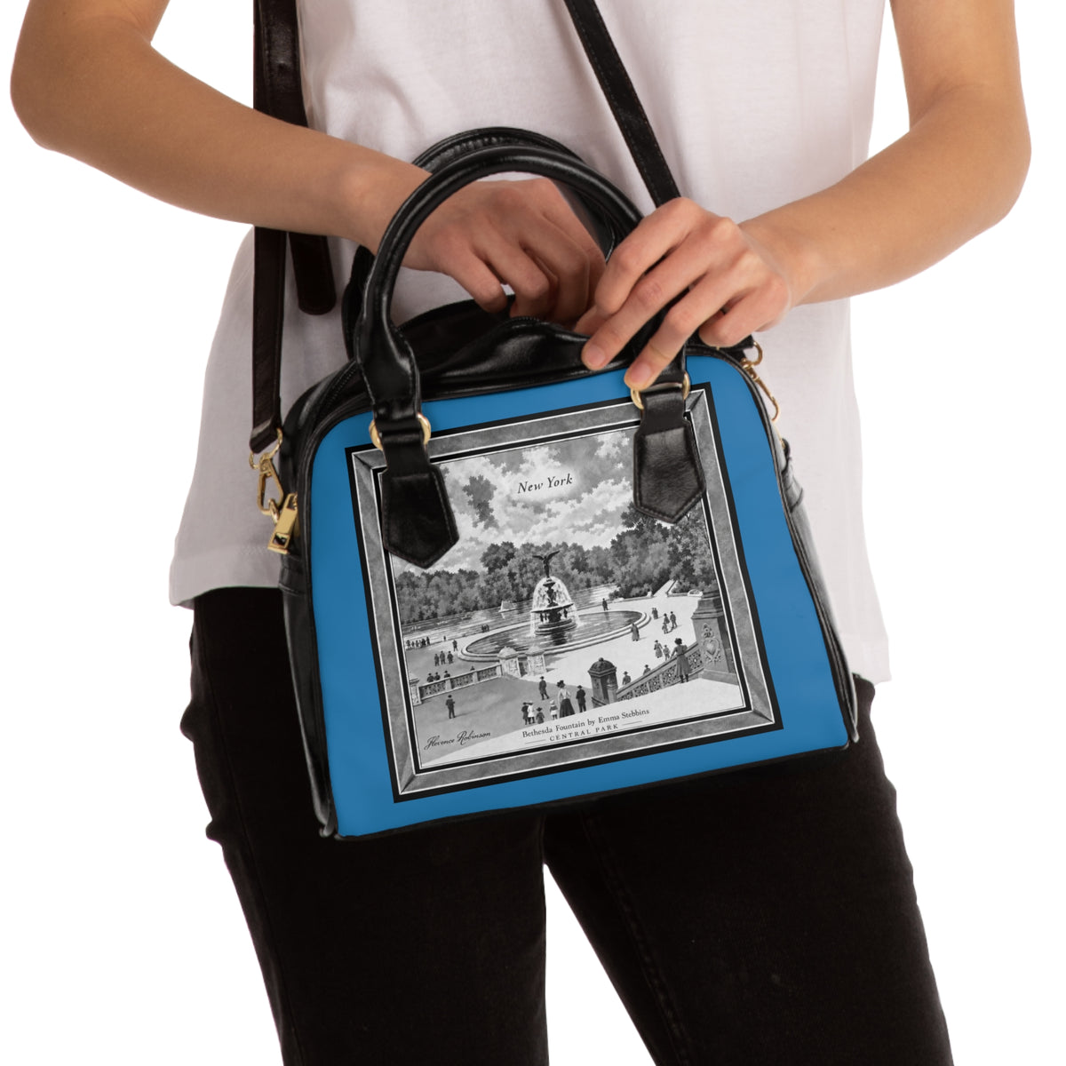 Satchel Bag — Bethesda Fountain, Central Park, NYC — Archival Blue