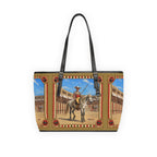 The Matador Collection-Tote-Red Cameo Bull with Saddle Brown
