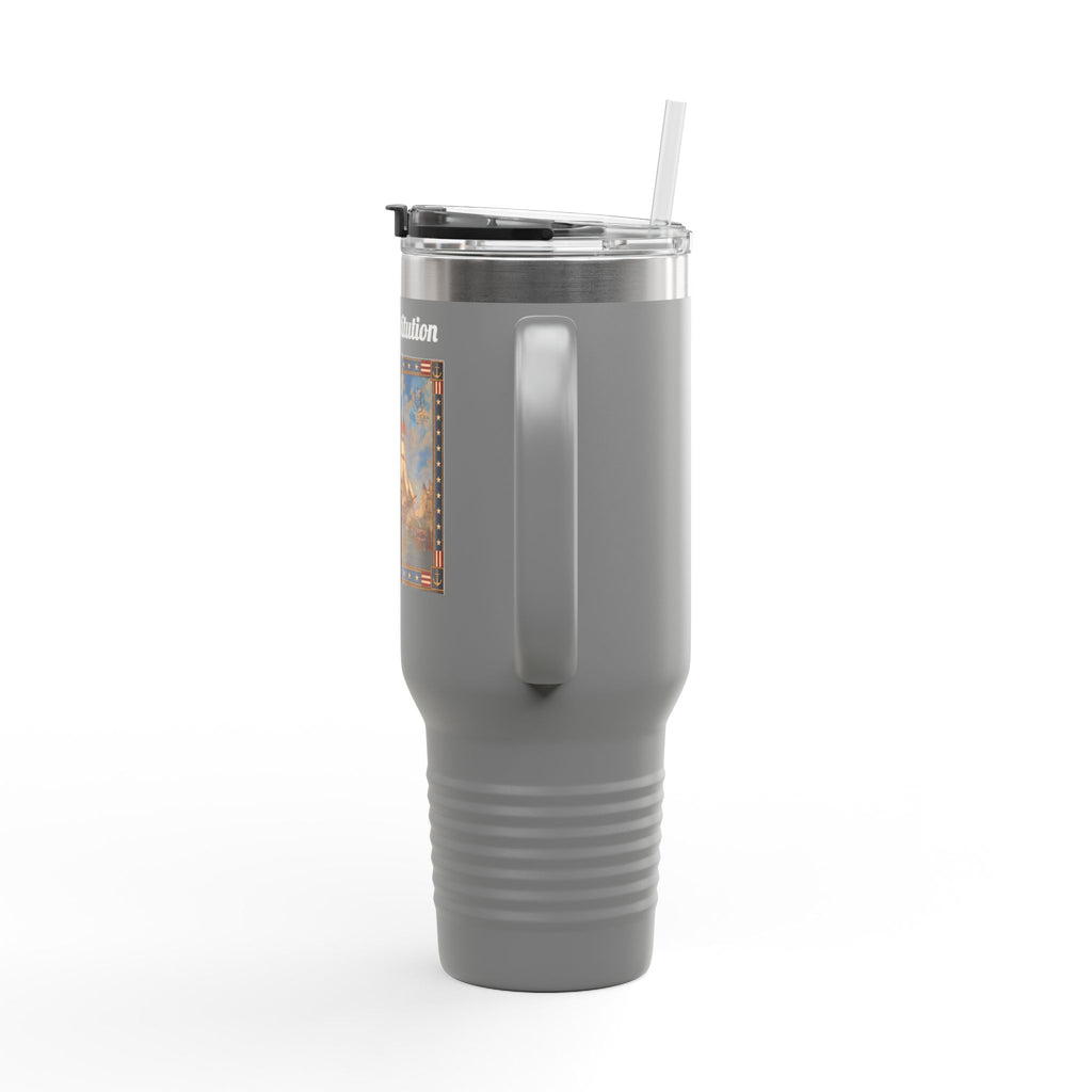 40 oz Insulated Travel Mug — USS Constitution — Multiple Colors in White Text