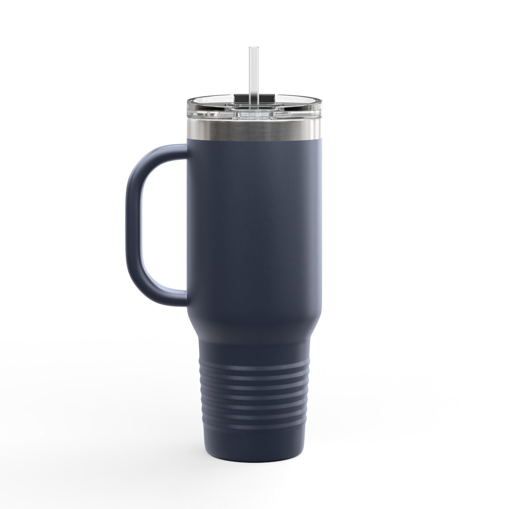 40 oz Insulated Travel Mug — USS Constitution — Multiple Colors in White Text