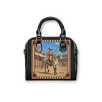 The Matador Collection-Satchel Bag-Red Cameo Bull with Black