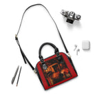 Satchel Bag — Interior Scene — Sunrise Ombré with Red