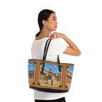 The Matador Collection-Tote-Red Cameo Bull with Saddle Brown