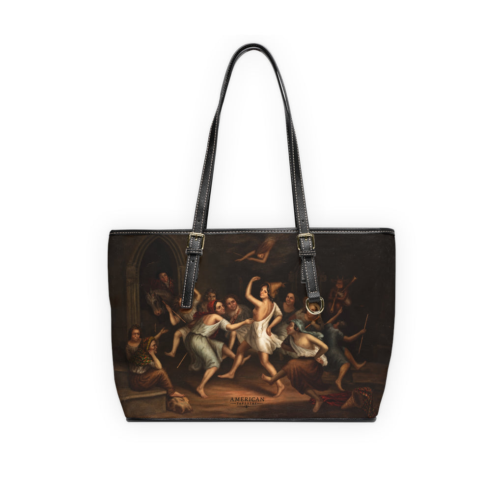 Tote Bag — Classical Ballet Painting Print PU Shoulder Tote