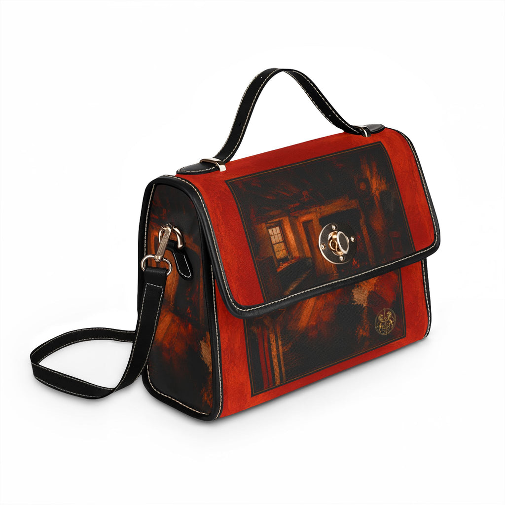 Waterproof Top Handle Bag — Interior Scene — Sunrise Ombré