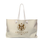 Weekender Bag — Inspired by Louis C. Tiffany (1848–1933) — Gold Lions on Warm Ivory