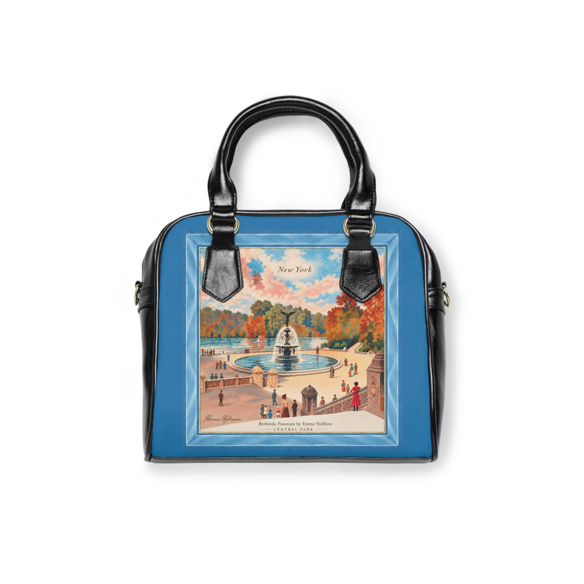 Satchel Bag — Bethesda Fountain, Central Park, NYC — Blue
