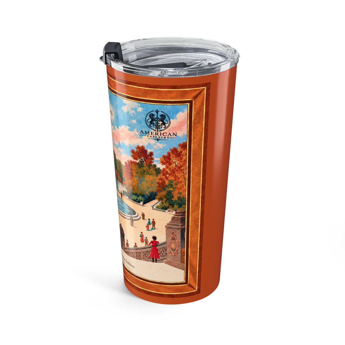 20 oz Steel Tumbler — Bethesda Fountain, Central Park, NYC — Orange