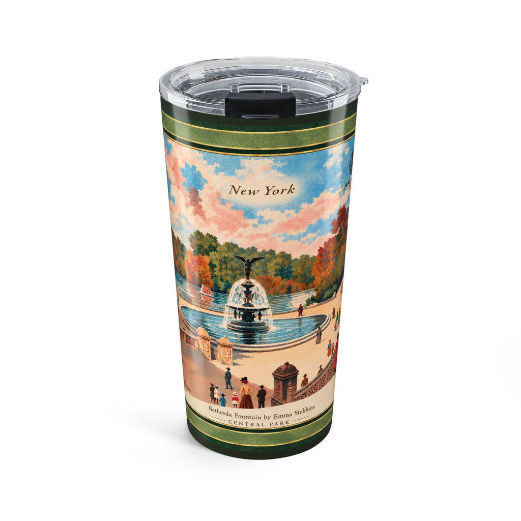 20 oz Steel Tumbler — Bethesda Fountain, Central Park, NYC — Green
