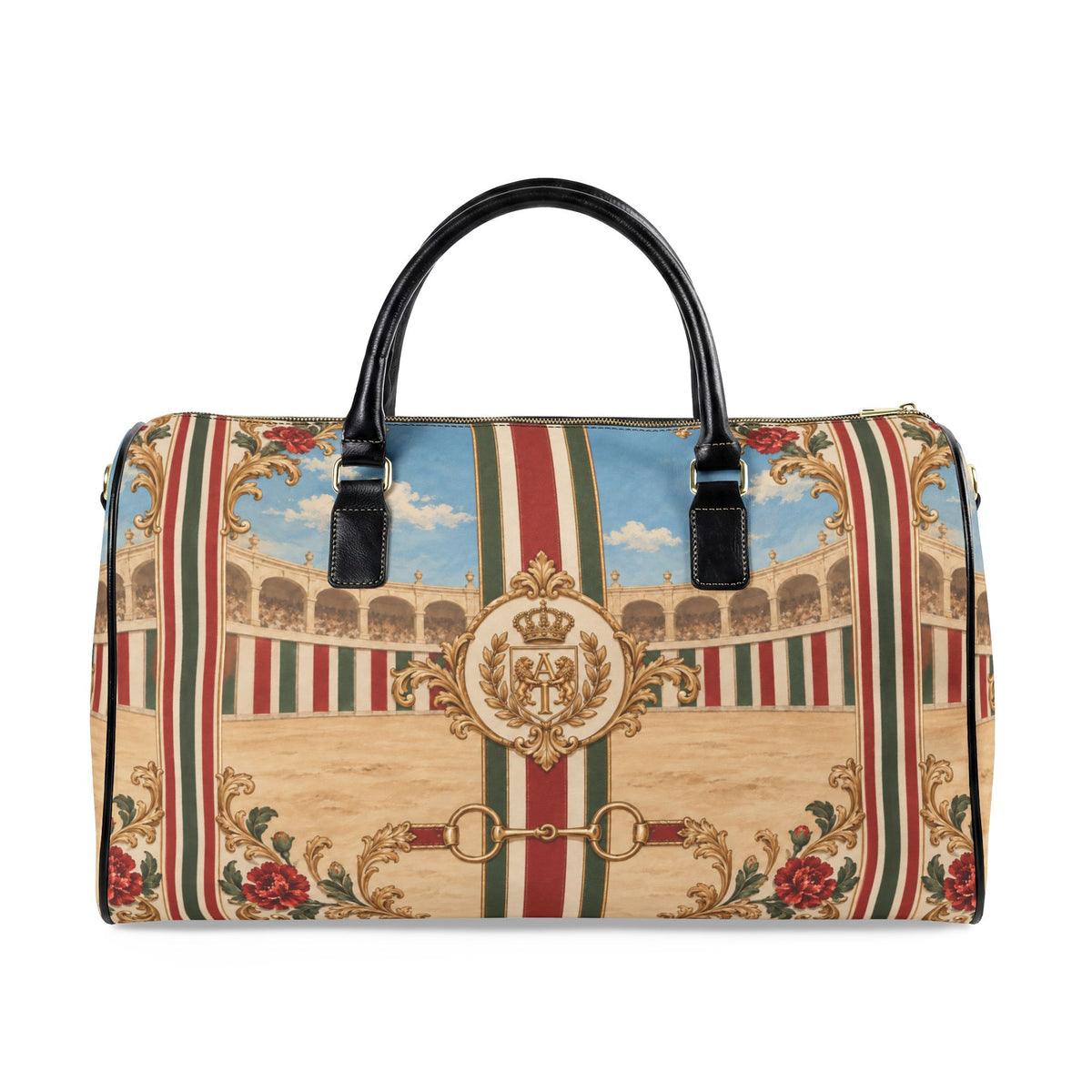 The Matador Collection-Barrel Bag-Brick Red and Olive