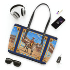 The Matador Collection-Tote-Yellow Bull Cameo with Navy