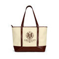 Water‑Resistant Canvas Tote — Inspired by Louis C. Tiffany (1848–1933) — Brown Lions