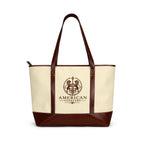 Water‑Resistant Canvas Tote — Inspired by Louis C. Tiffany (1848–1933) — Brown Lions