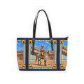 The Matador Collection-Tote-Yellow Bull Cameo with Navy