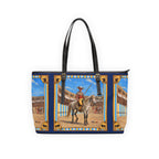 The Matador Collection-Tote-Yellow Bull Cameo with Navy