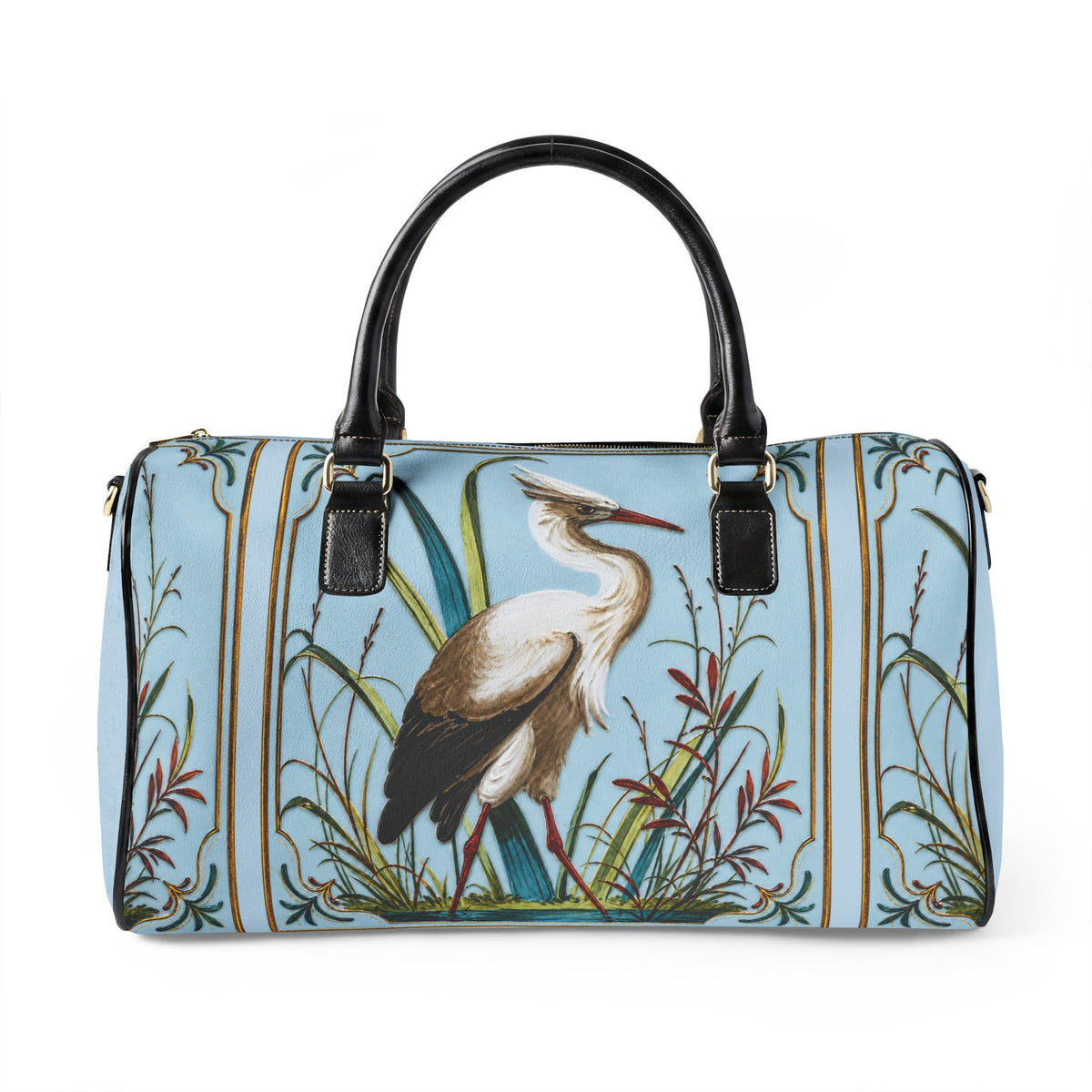 Art Nouveau Barrel Bag — The Heron Collection — 8" × 19"